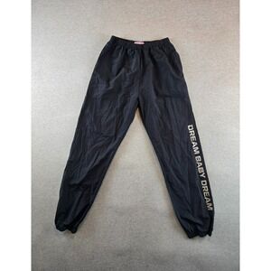 Liberal Youth Ministry Pants Womens Medium Black Bejeweled Studded Joggers Baggy